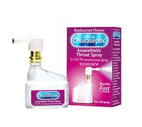 Ultra Chloraseptic Anaesthetic Throat Spray, 15ml, Blackcurrant Flavour, fast acting relief for sore throat pain