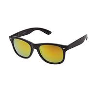 Ultra Classic Retro Sunglasses UV400 Protection - Unisex Adults Mens Womens - Lightweight Polycarbonate Lenses, Timeless - Black Frame with Gold Mirrored Lenses