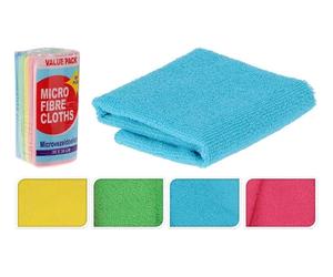 Ultra Clean 30x30cm 50Pcs Microfiber Cloth Four Colors Blue, Green, Yellow, Pink