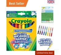 Ultra-Clean Broadline Washable Markers for Creative Kids - Pack of 8