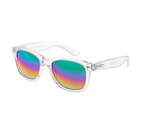 Ultra Clear Frame Sunglasses - with Rainbow Lenses Adults Classic Retro Sunglasses Women Man Transparent Glasses Fashion Glasses UV400 Protection Mirror Clear Glasses