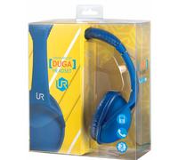 ULTRA COMFORT LIGHTWEIGHT URBAN REVOLT BLUE DUGA FOLDABLE HEADSET + IN-LINE MIC