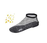 Ultra Comfortable Shiny Gem Mesh Flats, Ballet Flats for Women Mesh Mary Jane Flat for Women Breathable Glittery Stretchy Net Shoes (Black,37EU)