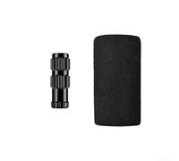 Ultra Compact Bike Pump Adapter For Presta Valve, Lightweight Aluminum Alloy Tire Inflator With Cold Insulation Sponge Sleeve For Road And Bicycle Cycling Travel Black 31mm(black)