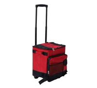 Ultra Compact Cooler Cart, 43L Insulated Collapsible Rolling Tailgate Large Rolling Cooler Leakproof Insulated Soft Cooler Bag Collapsible Cooler for BBQ Beach Summer