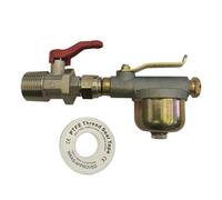 Ultra Compact Oil Tank Isolation Valve with 50 Micron Filter - 1" BSPT Inlet × 3/8" BSP / 10mm Compression Outlet - Shut-Off Lever Valve Kit for Heating Oil Tanks - No Drain Maintenance Solution