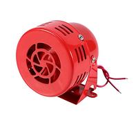 Ultra Compact Security Rescue 12V Electric Car Truck Motorcycle Driven Air Raid Siren Horn Alarm Loud 50s Red Metal Housing