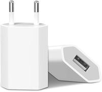Ultra-Compact Single USB Wall Charger 5V 1A - Worldwide Voltage Mini Travel Power Adapter, White (Generic, Non-OEM)