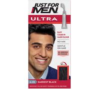 Just For Men Ultra Darkest Black Hair Colour Dye, No Mix Comb-In Applicator to Comb Away The Greys, Ammonia & Peroxide Free - A65