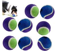 Ultra-Durable Dog Balls for Aggressive Chewers - 8 Pack Rubber Fetch Balls with Paw Print, Safe Non-Toxic Chew-Resistant Dog Toys for Medium & Large Dogs, Interactive Puppy Training & Outdoor Play