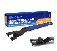 Ultra Durable SEWA20 Adjustable Lock-Nut Grinder Wrench by Blue Stars - Exact Fit for Dewalt Bosch & Other Grinders (10-30 mm)