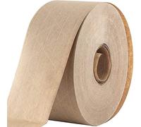 Ultra Durable Water-Activated Tape for Secure Packing. 2.75 Inch, 450 Ft Brown Kraft Gum Tape Provides Heavy Duty Adhesive for Packaging and Shipping. Fiberglass Reinforced for Extra Strong Bond.