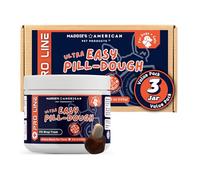 Ultra Easy Pill-Dough Treat Paste Wrap with Probiotics - Forms a Custom Pocket to Hide Pet Medications - Pro Line (3 Pack, Cheese)