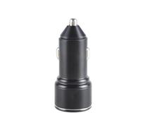 Ultra Fast 2 USB Car Charger 18W Fast Charging Aluminum Alloy Fast Charging Adapter for Smartphones Tablets Cameras