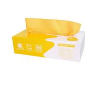 Ultra Fine Fiber Dish Wiping Cloth with User-Friendly Dispensing Box for Routine For Kitchen Dish Washing and Wipe-Down Needs (Yellow and orange)