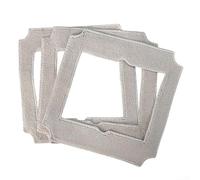 Ultra-Fine Fiber Mop Cloths for Ecovacs Vacuum Cleaners - 3-Pack, 21 x 21 cm, Washable & Reusable, Secure Edge Sealing, Gray