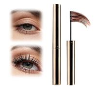 Ultra-Fine Lengthening Waterproof Quick-Dry Mascara - 2026 New Iron Wand Mascara, Upgrade 3D Curling Eyelash, Smudge Proof No Clumping, Iron Wand Eyelash for Fine Short Lash Older Women (Brown)