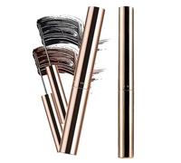 Ultra-Fine Lengthening Waterproof Quick-Dry Mascara,2026 Ultra-Fine Quick-Dry Mascara,Upgrade Long-lasting 3D Curling Eyelash,Iron Wand Eyelash Smudge Proof No Clumping (Black+Brown)