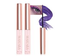 Ultra-Fine Mascara for Short Eyelashes, 2 Pieces, Waterproof Mascara, Purple Long Eyelashes, Durable, Non-Clumping, Highly Pigmented Colourful Mascara Lengthening and Voluminous, Makeup for Cosplay