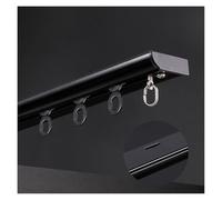 Ultra Fine Silent Curtain Pole No Installation Needed Unique Design with Distinctive Pulley Perfect for Home Studios & Luxury Hotels (Black 140cm)
