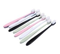 Ultra-fine Soft Toothbrush Million Bristle Adult Tooth Brush Teeth Deep Cleaning Portable 1Pcs(3pc-White Wave)