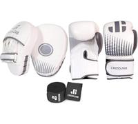 ULTRA FITNESS Boxing curved Hook and Jab Pads with Gloves and Hand Wraps Set boxercise MMA (10oz)