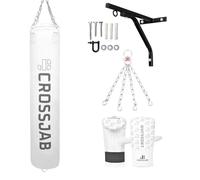 ULTRA FITNESS Filled 4ft 5ft Boxing Punch Bags With gloves, Chain & Wall Bracket (White, 4FT)