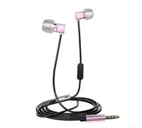 Ultra-Flat Wired Earphones 3.5mm for Sleep Headphones Noise Isolating(Pink) | for ultra-flat cavity design, reduces ear pressure, ideal for side sleepers, 3.5mm jack, aluminum body