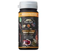 Ultra Fresh Betta Fish Food, Betta Pro Shrimp Patties, 50% Sword Prawn
