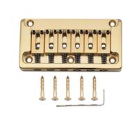 Ultra Full Solid Brass 52.5mm(2-1/16 inch) String Spacing Non-tremolo Hardtail Bridge for 6 String for ST for Tele Guitar(Gold)