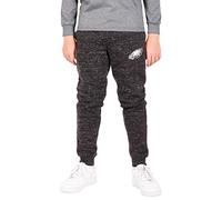 Ultra Game Boys' NFL Extra Soft Snow Fleece Jogger Sweatpants, Philadelphia Eagles, Black Snow, 10-12