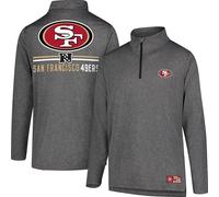 Ultra Game Men's Active Quarter Zip Pullover Shirt Long Sleeve Tee, Heather Charcoal, X-Large