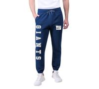 Ultra Game Men's JBM2085A-NG-XLarge NFL Active Basic Jogger Fleece Pants, New York Giants, Team Color, X-Large