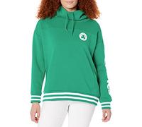Ultra Game NBA Boston Celtics Women's Funnel Neck Fleece Pullover Hoodie Sweatshirt, Large, Kelly Green