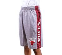 Ultra Game NBA Chicago Bulls Men's Mesh Athletic Active Basketball Shorts, Heather Gray, Large