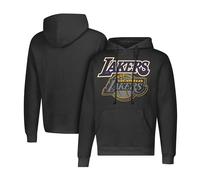 Ultra Game NBA Los Angeles Lakers Men's Fleece Hoodie Pullover Sweatshirt Primo Metallic, Medium, Black