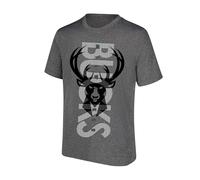 Ultra Game NBA Men's Upright Logo Short Sleeve Tee Shirt Heather Charcoal