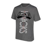 Ultra Game NBA Men's Upright Logo Short Sleeve Tee Shirt Heather Charcoal