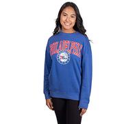 Ultra Game NBA Women's Extra Soft Fleece Distressed Oversized Pullover Sweatshirt