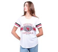 Ultra Game NFL Arizona Cardinals Womenss Soft Mesh Jersey Varsity Tee Shirt, White, Medium