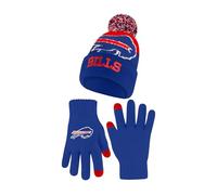 Ultra Game NFL Men's Women's Super Soft Winter Beanie Knitted Hat with Extra Warm Touchscreen Gloves, Team Color 2, One Size