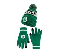Ultra Game Unisex NBA Official Super Soft Winter Beanie Knit Hat with Extra Warm Touch Screen Gloves