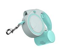 Ultra Green Extendable Dog Lead 5m with LED Light & Waste Bag Holder Poo Bag Dispenser Strong Retractable Leash for Large Dogs, Long Training Lead for Small Medium Large Dogs Flexi Leads Reflective