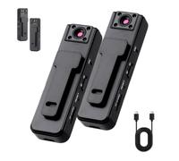 Ultra HD 2-in-1 Sports Video & Audio Recorder, Bodyworn Cam Corderwith Nightvision, Mini Sport Camera, HD Body Video Recorder Portable Pocket, 5H Record, Clip-On Sports Recorders (2PCS)