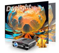 Ultra HD 4K Daylight Projector 2300 ANSI HDR10+ Daytime Home Cinema Gaming Projectors,ToF+CMOS Auto Focus,WiFi 6 Bluetooth 5.2,38W DSP Speaker,NFC Casting HDMI USB WLAN for Outdoor Movie Bedroom