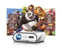 Ultra HD 4K Movie Projector for Home Theater, High Bright 1400 ANSI Lumens Smart Daytime Projector with Max 300" Display, HDR10+ Daylight NFC WiFi6 Bluetooth RJ45 LAN 2G+32G Gaming