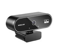 Ultra HD 4K Video Camera - Wireless Streaming Cam for PC, Automatic Microphone Webcam, Desktop USB Tool | Virtual Meeting Accessory for Workspaces, Office Use, C