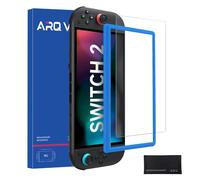 Ultra HD Anti Blue Light Tempered Glass Screen Protector for Switch 2 Console with 9H Hardness, Full Coverage Bubble Free Installation Kit Touch Sensitive Film for Gaming Accessories (1)