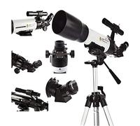 Ultra Hd, Telescope HD Astronomy with Fully Coated Glass Optics,for Astronomy Beginners Capable of 45x Magnification-Observe Moon Planet-with 2 Eyepieces,White Double The Comfort