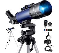 Ultra Hd, Telescopes Astronomy Portable Monocular Telescope with Adjustable Tripod & Phone Adapter & 4 Moon Filter, Refractor Telescope for Adults Beginners,Blue Double the comfort